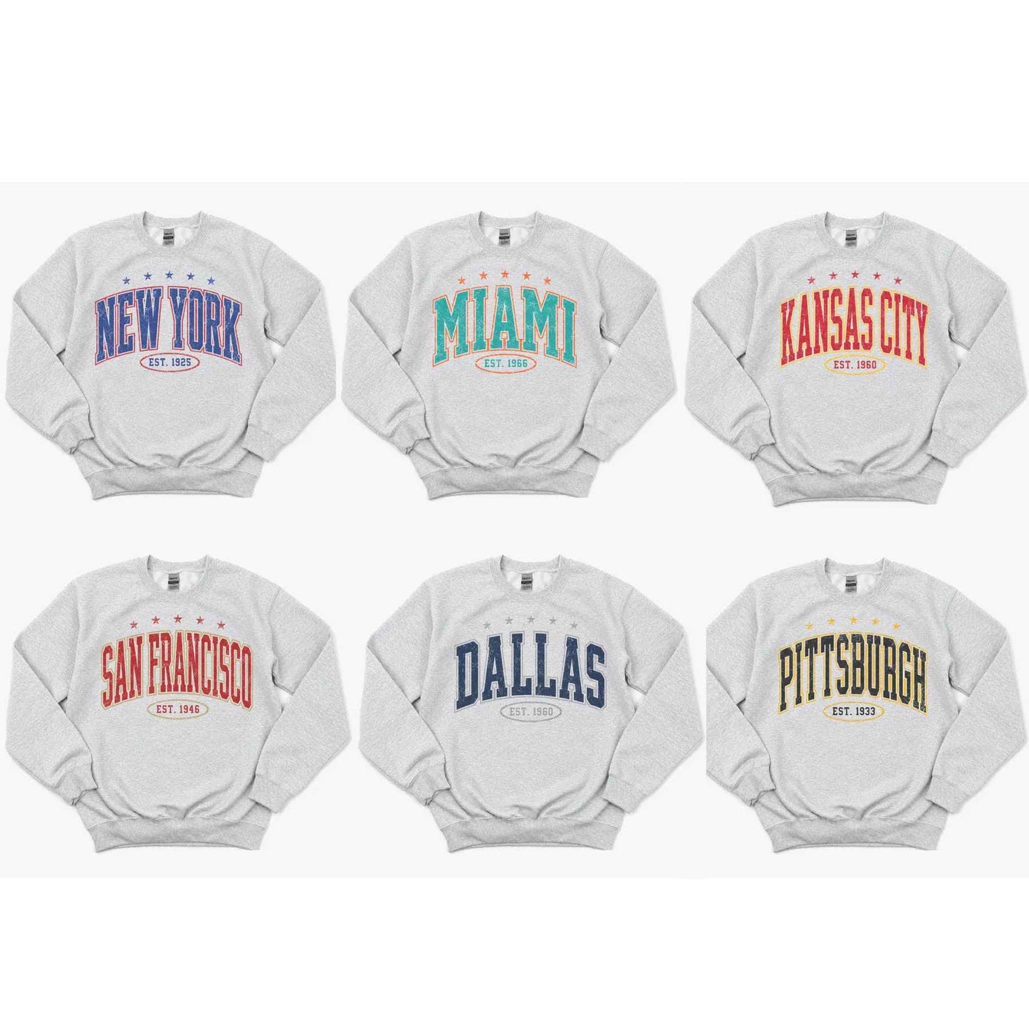 All Team Vintage Football Sweatshirt | Classic Retro Sports Apparel-Pasimax