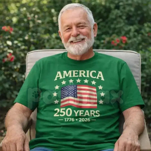 America 250 Years Anniversary T-Shirt – Vintage 1776-2026 USA Flag Graphic Tee, Remastered Heavy Cotton Patriotic Top, Soft Lived-In Semiquincentennial Shirt, Made in USA-Pasimax