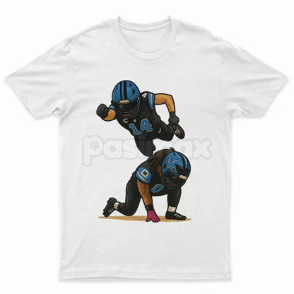 Amon-Ra St. Brown & Jahmyr Gibbs Celebration T-Shirt - Funny Detroit Football Merch, Lions Duo Graphic Tee, Unisex Game Day Apparel-Pasimax