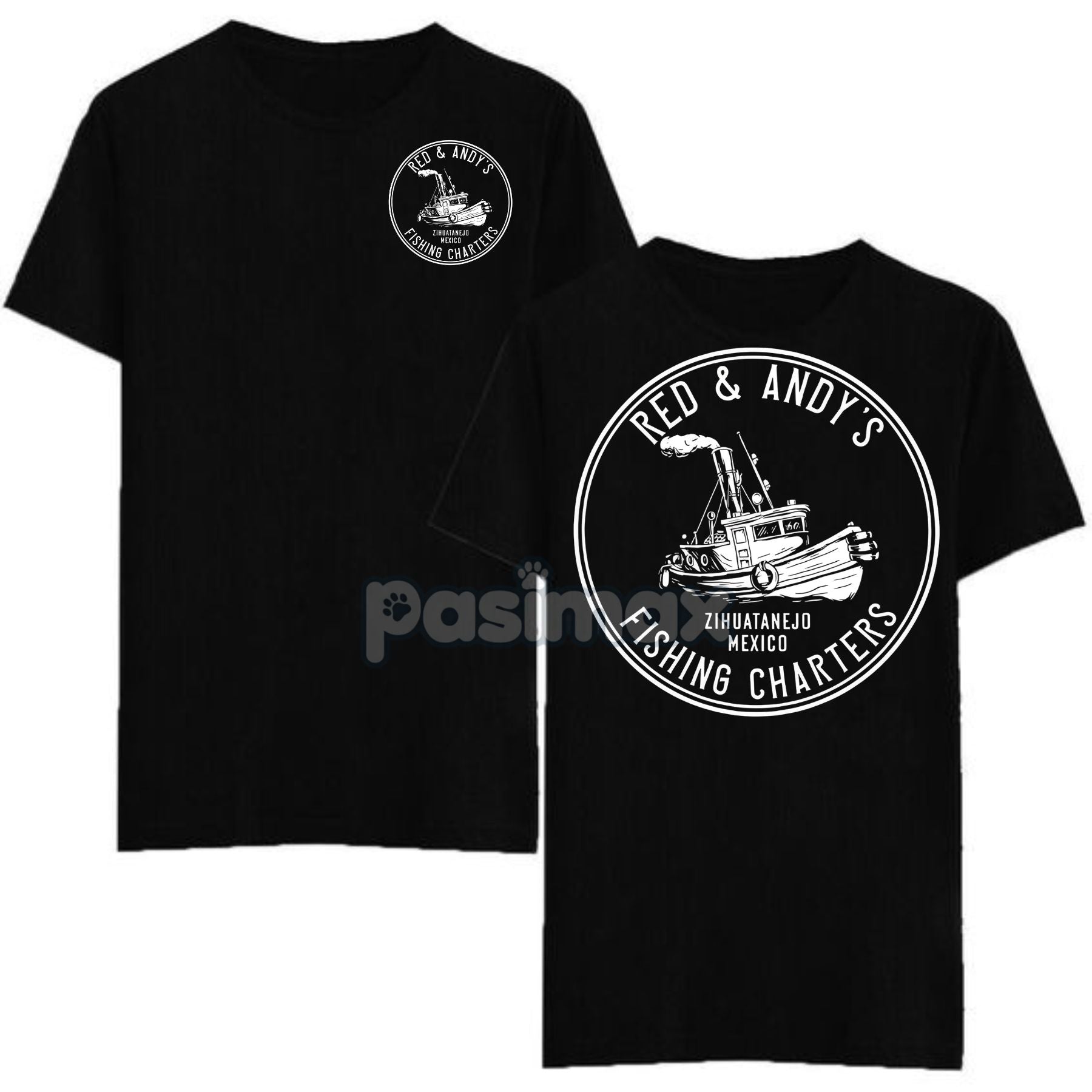 Andy and Red's Boat Repair T-Shirt - Shawshank Redemption Movie Graphic, Zihuatanejo Mexico Fan Tee-Pasimax