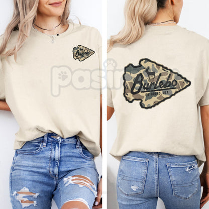 Arrowhead Classic Deer Camo Short Sleeve Tee - Hunting & Outdoors Graphic T-Shirt, Whitetail Deer Camouflage Apparel, Rugged Hunter Gift Shirt-Pasimax