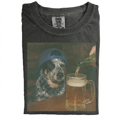 Comfort Colors® Custom Dog Breeds Beer T-Shirt – Vintage 90s Funny Edgy Dog Meme Tee, Aesthetic Brewery Lover Dog Dad Gift Shirt