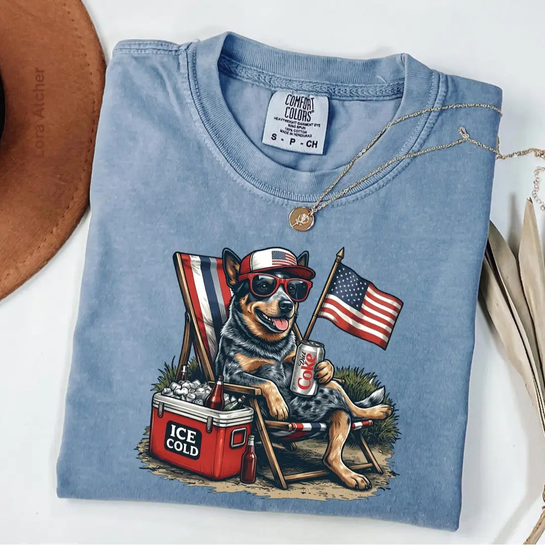 Comfort Colors® 50+ Dog Funny 4th of July T-Shirt – Retro Labrador Retriever Diet Coke Graphic Tee, Patriotic Animal Meme Shirt, Vintage USA Dog Lover Top