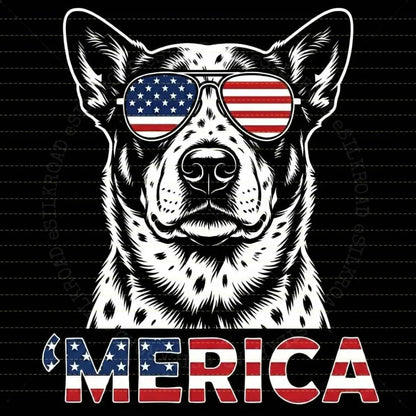 Comfort Colors® Vintage Dog 4th of July T-Shirt – Retro Patriotic Puppy Graphic Tee, Aesthetic Red White and Blue Dog Mom Dad Independence Day Top
