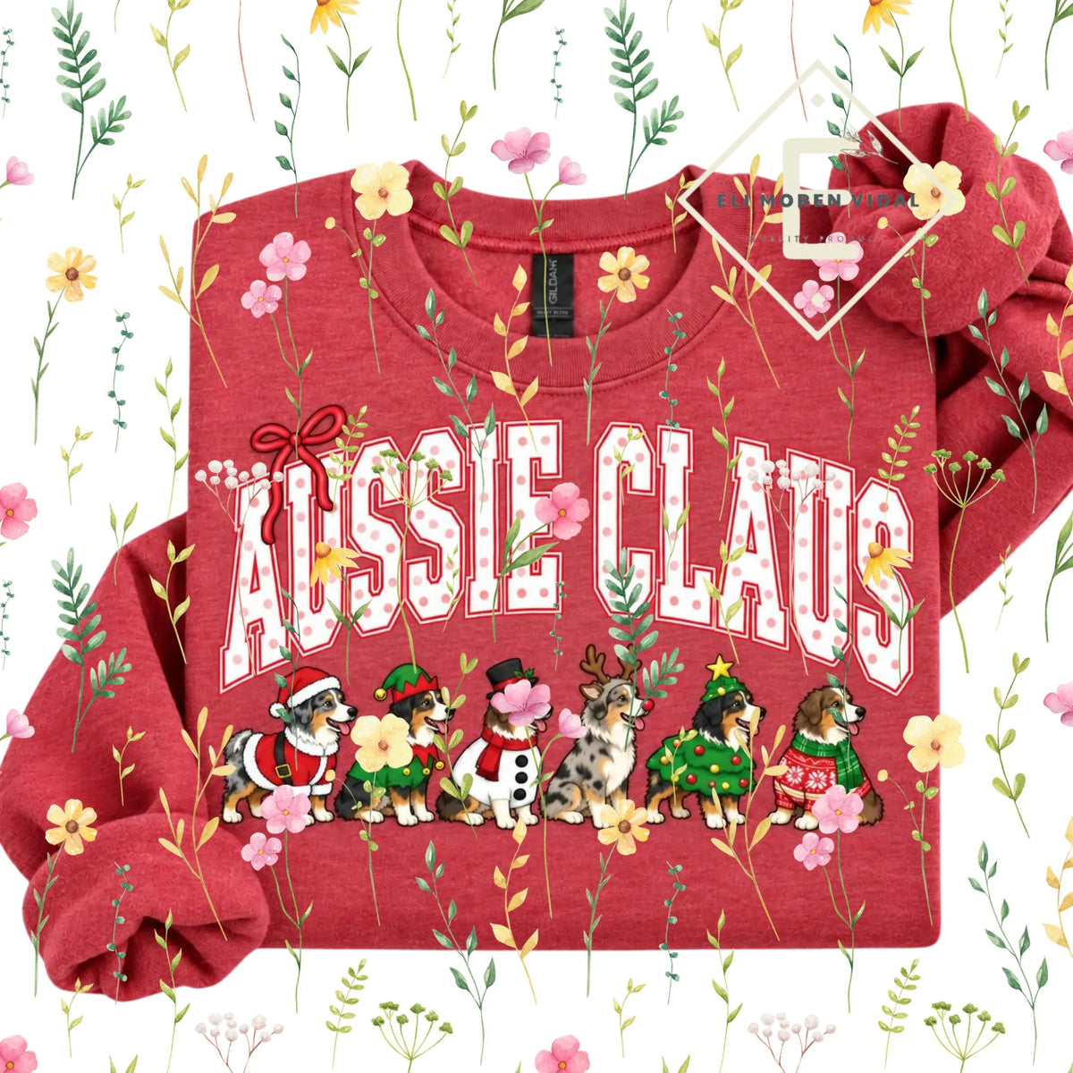 Christmas 30+ Dog Breed Sweatshirt | Merry Dogmas Holly Xmas Crewneck