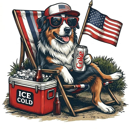 Comfort Colors® 50+ Dog Funny 4th of July T-Shirt – Retro Labrador Retriever Diet Coke Graphic Tee, Patriotic Animal Meme Shirt, Vintage USA Dog Lover Top