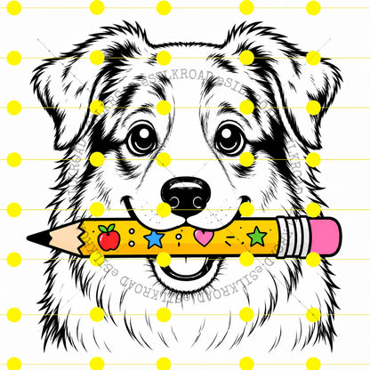Comfort Colors® Dog Breeds Back-to-School T-Shirt – Retro First Day of School Pet Lover Graphic Tee, Vintage Educator Unisex Top