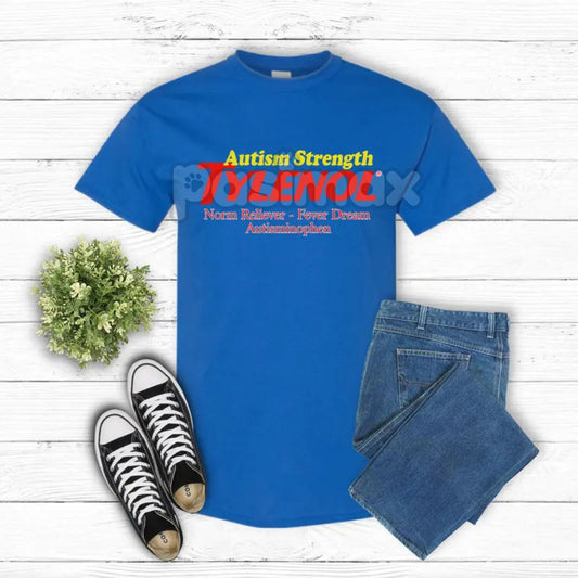 Autism "Extra Strength" Funny T-Shirt - Autism Strength Unisex Tee, Bold Awareness Humor Shirt-Pasimax