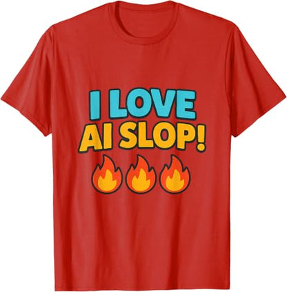 I Love AI Slop T-Shirt – Funny Internet Meme Unisex Cotton Graphic Tee