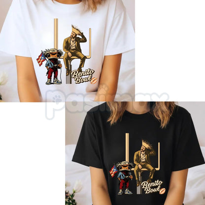 BENITO Bowl 2026 Halftime T-Shirt - LX Trophy Contender Series, Bad Bunnie Championship Graphic Tee, Premium Reggaeton Sports Satire Apparel, Exclusive Single-Sided Halftime Show Top-Pasimax