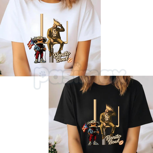 BENITO Bowl 2026 Halftime T-Shirt - LX Trophy Contender Series, Bad Bunnie Championship Graphic Tee, Premium Reggaeton Sports Satire Apparel, Exclusive Single-Sided Halftime Show Top-Pasimax