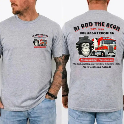 "BJ and the Bear Hauling Trucking Ltd" Vintage T-Shirt – Retro 70s TV Show Weathered Unisex Graphic Tee-Pasimax