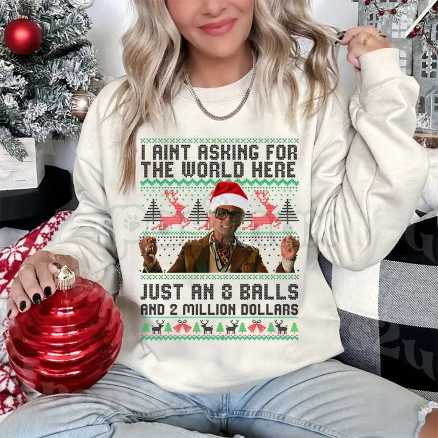 Baby Billy Freeman's "The Righteous Gemstones" Christmas Sweatshirt | Danny McBride Ugly Sweater Alternative | Uncle Baby Billy Holiday Top-Pasimax