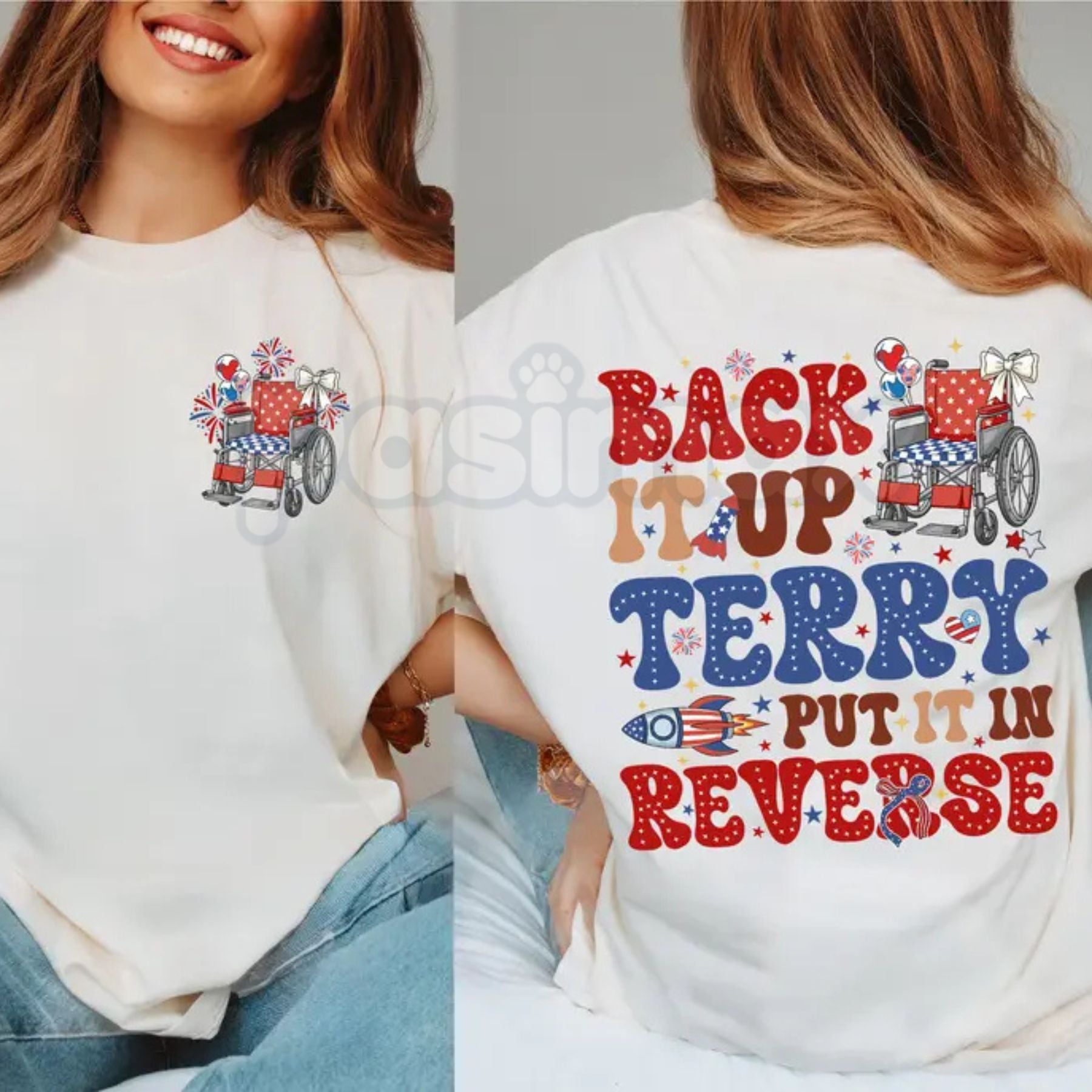 "Back It Up Terry" Funny 4th of July T-Shirt - Put It In Reverse Red White and Blue Tee, Premium 100% Cotton Patriotic Viral Meme Shirt, Humorous Independence Day BBQ Top, USA Fireworks Graphic Apparel, Soft Lived-In Heavyweight Summer Fashion-Pasimax