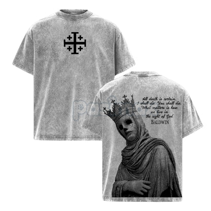 Baldwin IV The Leper King T-Shirt – Crusader King of Jerusalem Medieval History Tee-Pasimax