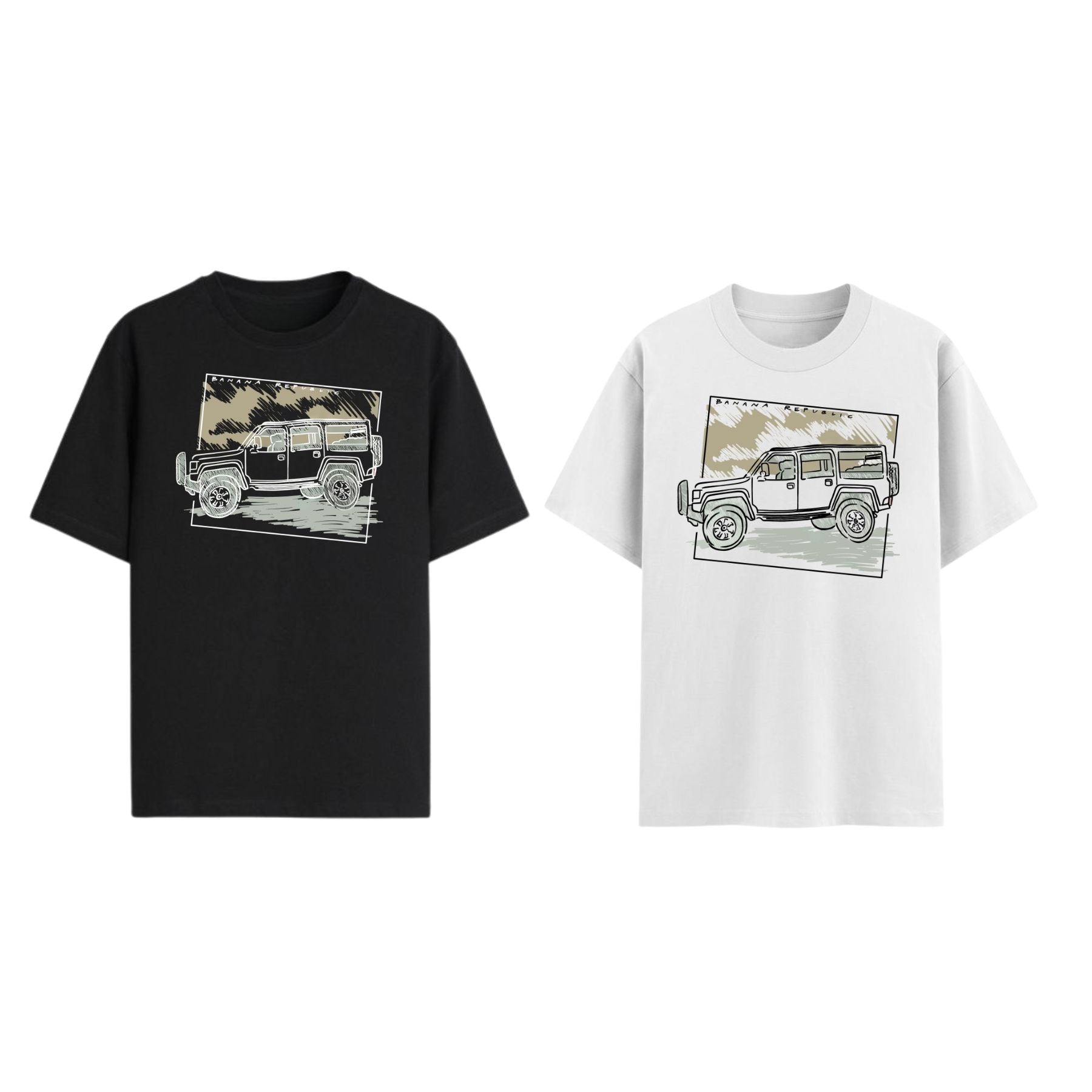 Banana Republic Graphic T-shirt - Retro Fashion Logo Tee, Classic Casual Apparel-Pasimax