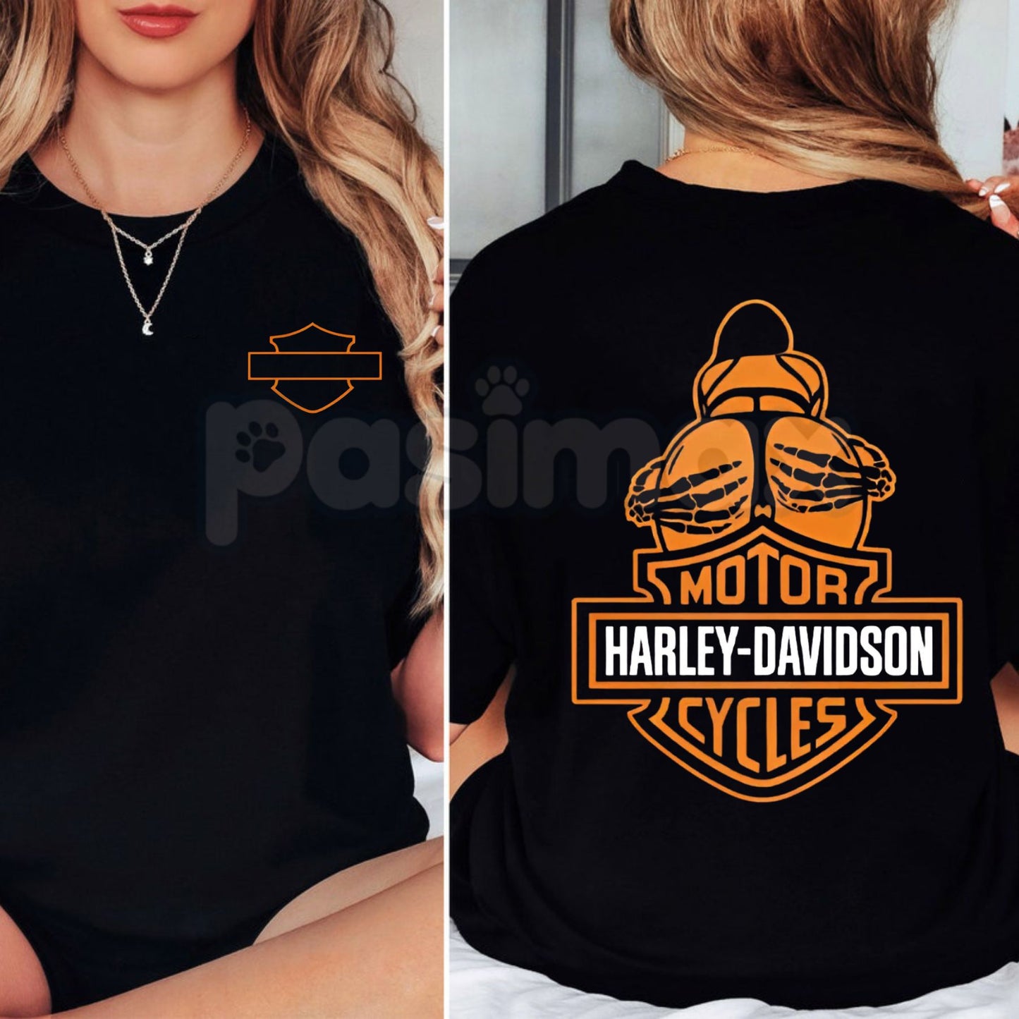 "Barley Chick" Biker Style Men's T-Shirt - Vintage Motorcycle Graphic Tee, Rugged Chopper & Cafe Racer Shirt, Premium Heavyweight Unisex Rider Apparel, Old School Biker Culture Top, Badass Motorhead Gift for Men-Pasimax