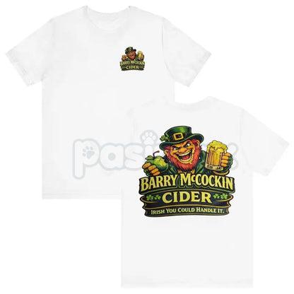 Barry McCockin Heritage Irish Cider T-Shirt - Classic Parody St. Patrick's Day Graphic Tee, Premium Heavyweight 100% Cotton Stout & Cider Humor Top, Vintage Distillery Style Shirt, Authentic Irish Pub Aesthetic Apparel, Funny Men's Holiday Streetwear-Pasimax