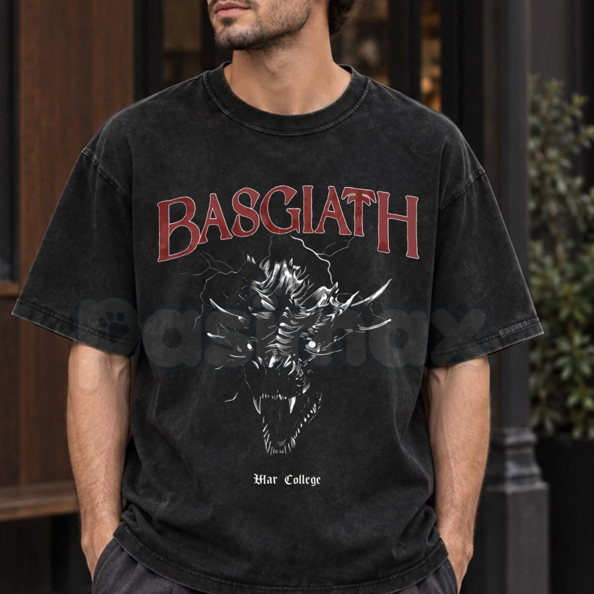 Basgiath War College Shirt – Vintage Fourth Wing Iron Flame Merch Graphic Tee, Acid Wash Lightweight Cotton Unisex Dragon Rider Top-Pasimax