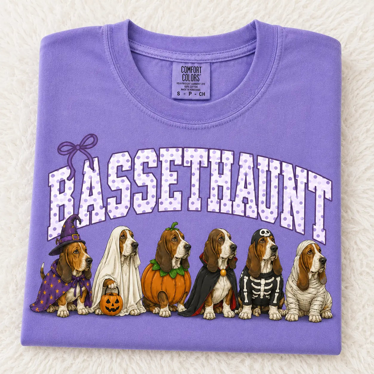 Comfort Colors® Dog Breeds Halloween T-Shirt – Funny Dog Mom Spooky Season Graphic Tee, Vintage Pet Lover Unisex Top