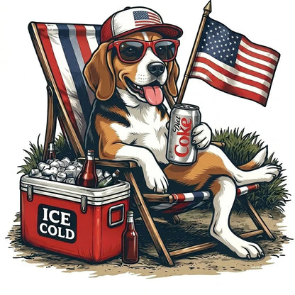 Comfort Colors® 50+ Dog Funny 4th of July T-Shirt – Retro Labrador Retriever Diet Coke Graphic Tee, Patriotic Animal Meme Shirt, Vintage USA Dog Lover Top