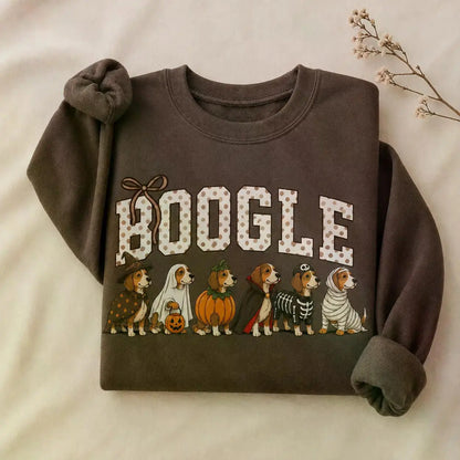 Dark Chocolate 30+ Halloween Dog Breeds Sweatshirt | Dog Mom Fall Crewneck