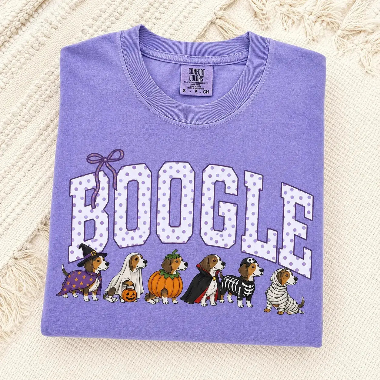 Comfort Colors® Dog Breeds Halloween T-Shirt – Funny Dog Mom Spooky Season Graphic Tee, Vintage Pet Lover Unisex Top
