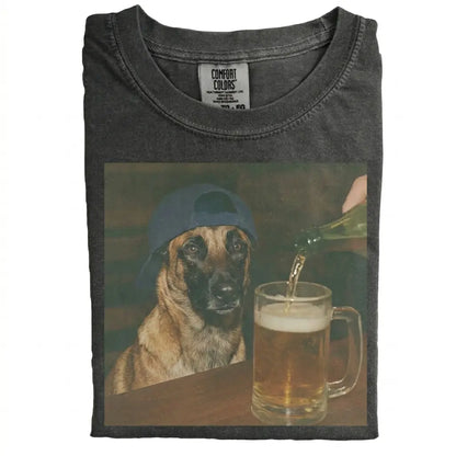 Comfort Colors® Custom Dog Breeds Beer T-Shirt – Vintage 90s Funny Edgy Dog Meme Tee, Aesthetic Brewery Lover Dog Dad Gift Shirt
