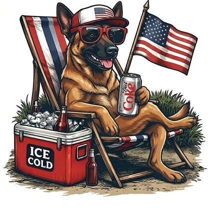 Comfort Colors® 50+ Dog Funny 4th of July T-Shirt – Retro Labrador Retriever Diet Coke Graphic Tee, Patriotic Animal Meme Shirt, Vintage USA Dog Lover Top