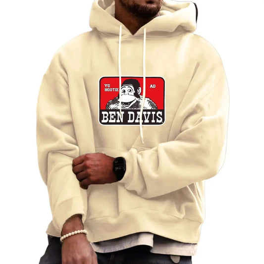 Ben Davis Men's Casual Hoodie – Authentic Workwear Pullover, Autumn & Winter Top, Unisex Streetwear-Pasimax