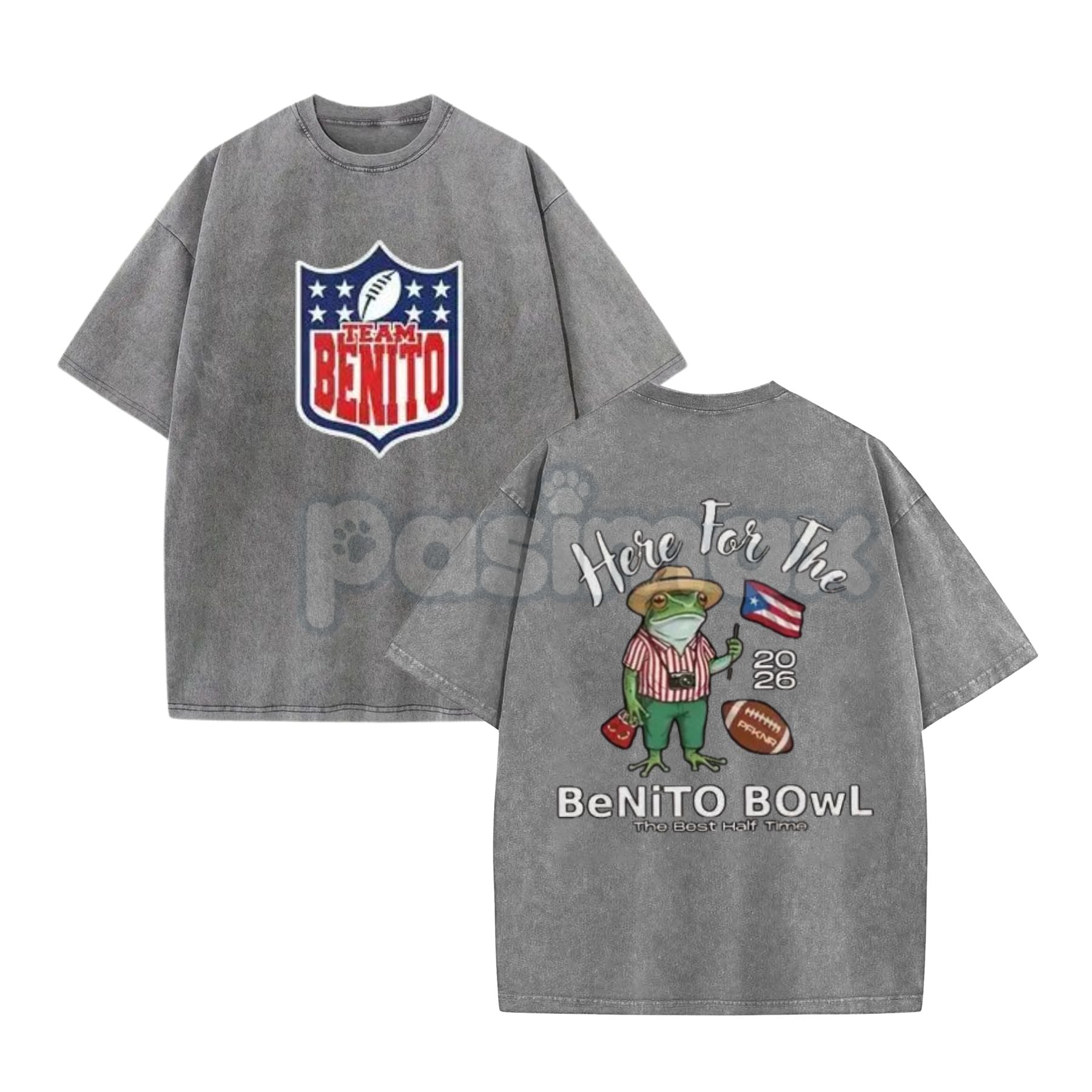 Benito Bowl 2026 Vintage Washed Graphic Tee – Retro Music Event Inspired Streetwear-Pasimax