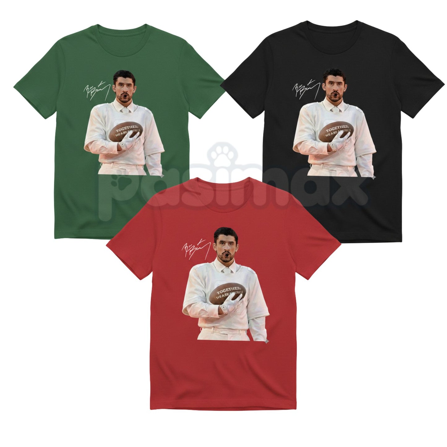 "Benito Gridiron" Football T-Shirt - Bad Bunny Inspired Sports Graphic Tee, Reggaeton Style Varsity Football Shirt, Premium Heavyweight Unisex Streetwear, Vintage Style Latin Music Artist Top, Custom Stadium Apparel for Fans-Pasimax