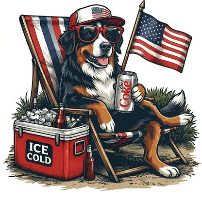 Comfort Colors® 50+ Dog Funny 4th of July T-Shirt – Retro Labrador Retriever Diet Coke Graphic Tee, Patriotic Animal Meme Shirt, Vintage USA Dog Lover Top