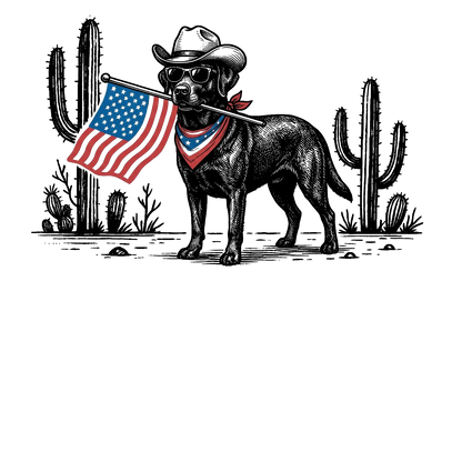 Comfort Colors® Patriotic Western Dog T-Shirt – 50+ Dog Breeds, Cowboy Hat & USA Flag Graphic Tee, Retro 4th of July Dog Lover Gift, Semiquincentennial 2026 Shirt