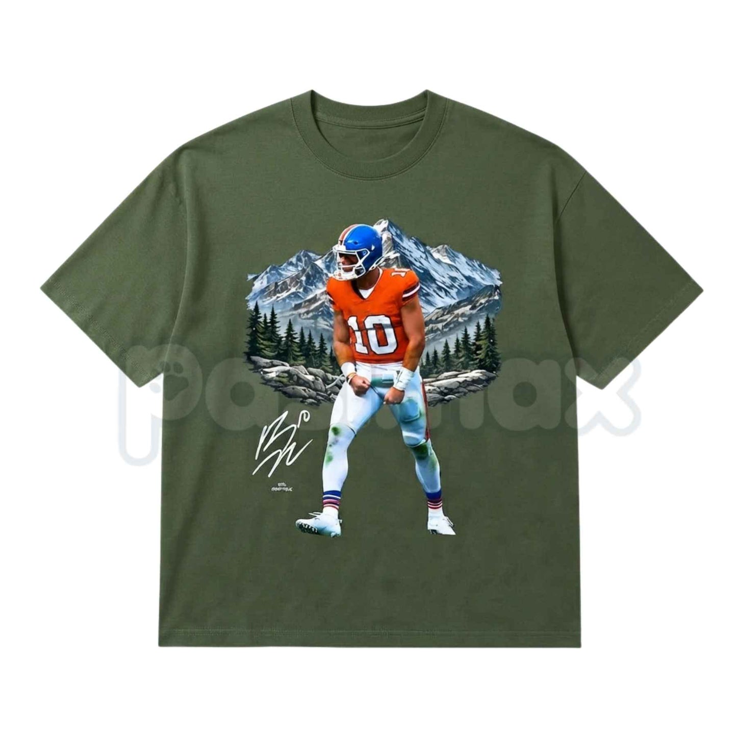 Bo Nix Graphic T-Shirt – Vintage Football Star Unisex Cotton Game Day Tee-Pasimax