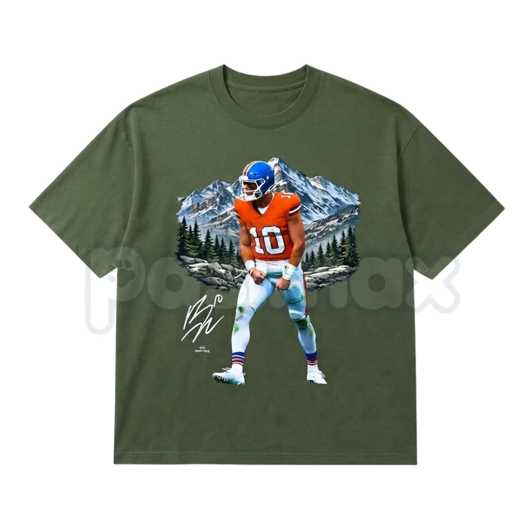 Bo Nix Graphic T-Shirt – Vintage Football Star Unisex Cotton Game Day Tee-Pasimax