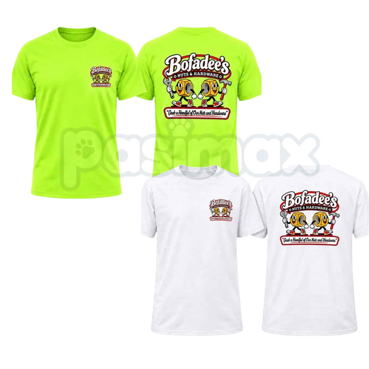 Bofadees Nuts And Hardware T-Shirt – Funny Innuendo Mechanic Humor Unisex Tee-Pasimax