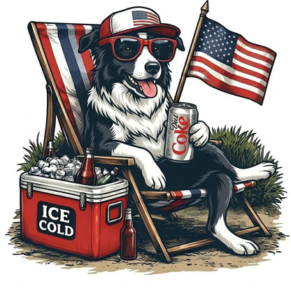 Comfort Colors® 50+ Dog Funny 4th of July T-Shirt – Retro Labrador Retriever Diet Coke Graphic Tee, Patriotic Animal Meme Shirt, Vintage USA Dog Lover Top