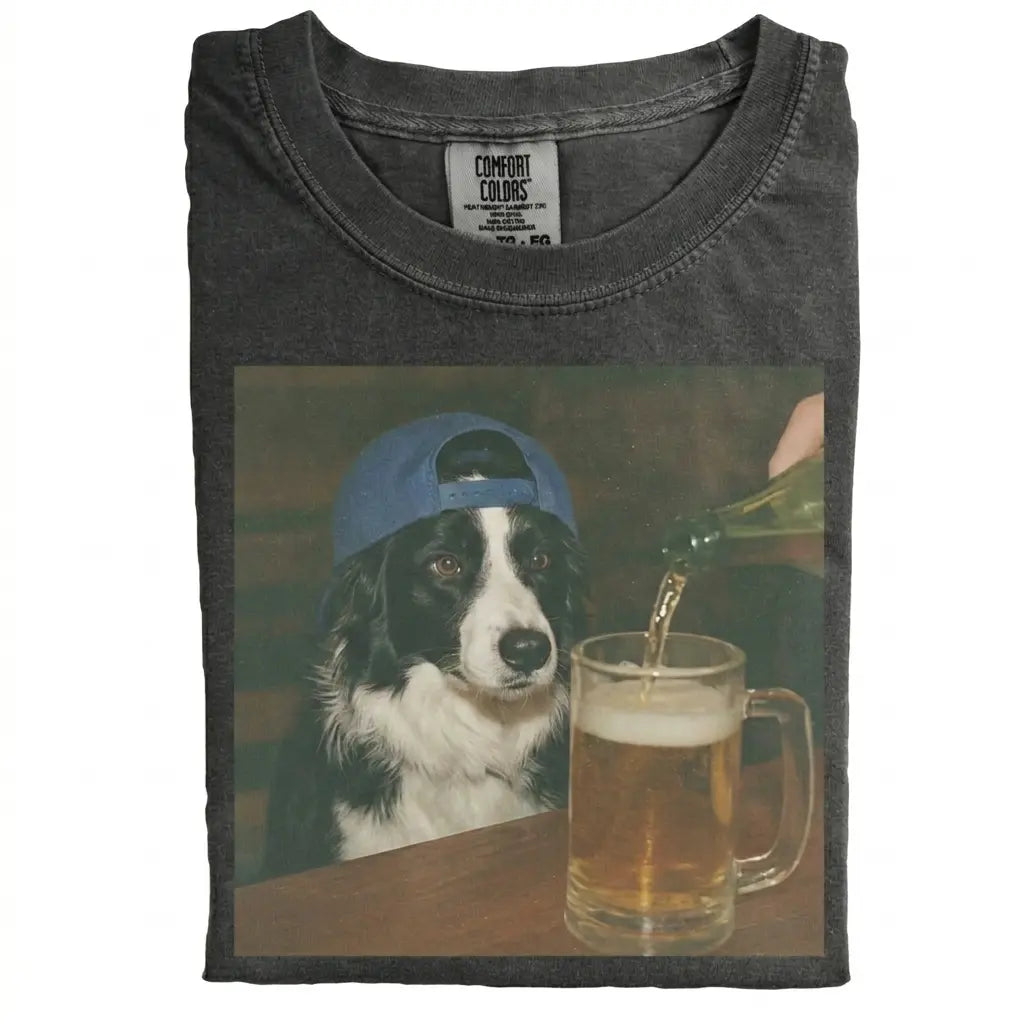Comfort Colors® Custom Dog Breeds Beer T-Shirt – Vintage 90s Funny Edgy Dog Meme Tee, Aesthetic Brewery Lover Dog Dad Gift Shirt