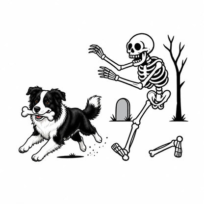 Comfort Colors® Dog Breeds Halloween Skeleton T-Shirt – Funny Spooky Season Pet Lover Graphic Tee, Retro Aesthetic Dog Costume Unisex Top