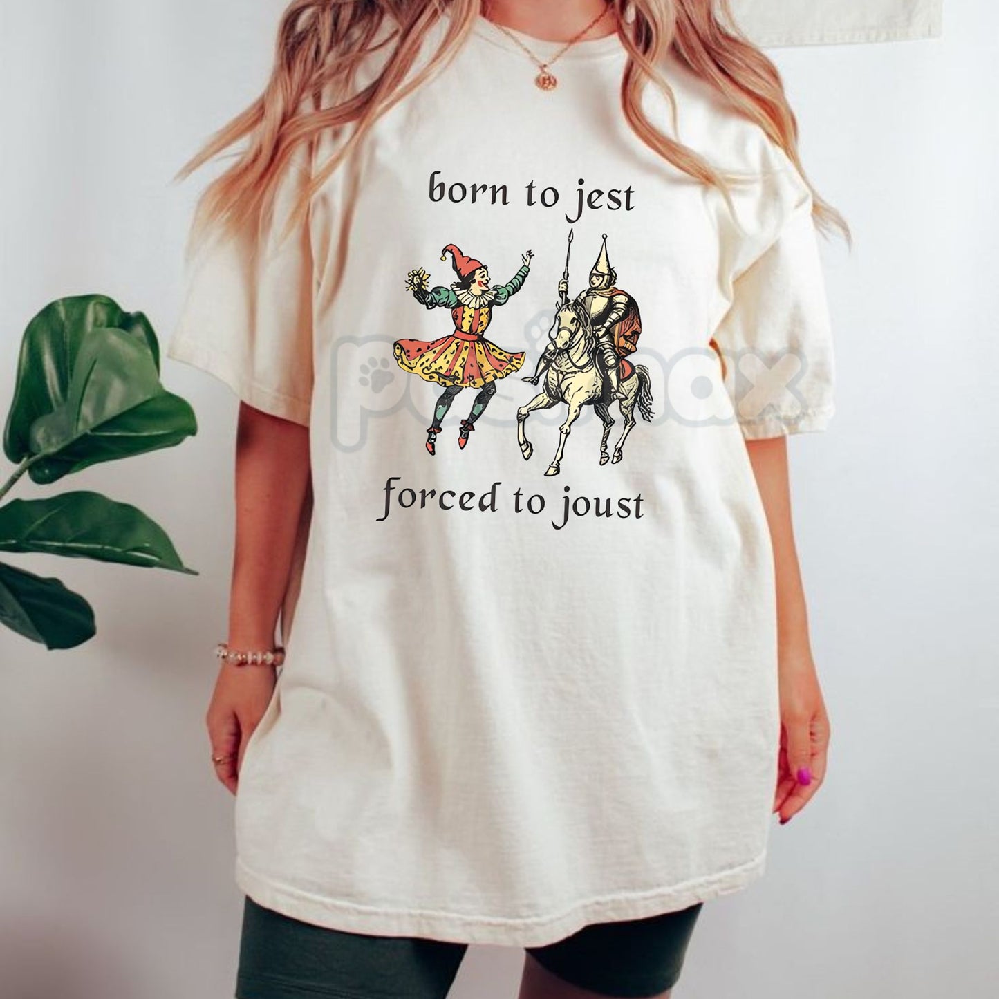 "Born to Jest Forced to Joust" Shirt - Funny Medieval Meme Tee, Middle Ages Humor Apparel, Unisex History Buff Gift-Pasimax