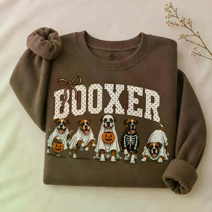 Dark Chocolate 30+ Halloween Dog Breeds Sweatshirt | Dog Mom Fall Crewneck