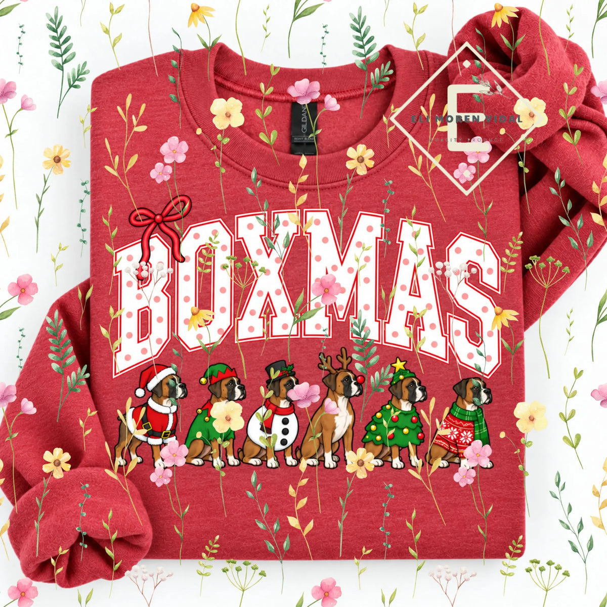 Christmas 30+ Dog Breed Sweatshirt | Merry Dogmas Holly Xmas Crewneck