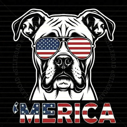 Comfort Colors® Vintage Dog 4th of July T-Shirt – Retro Patriotic Puppy Graphic Tee, Aesthetic Red White and Blue Dog Mom Dad Independence Day Top