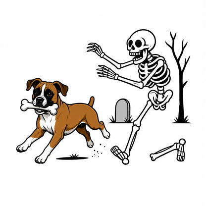 Comfort Colors® Dog Breeds Halloween Skeleton T-Shirt – Funny Spooky Season Pet Lover Graphic Tee, Retro Aesthetic Dog Costume Unisex Top