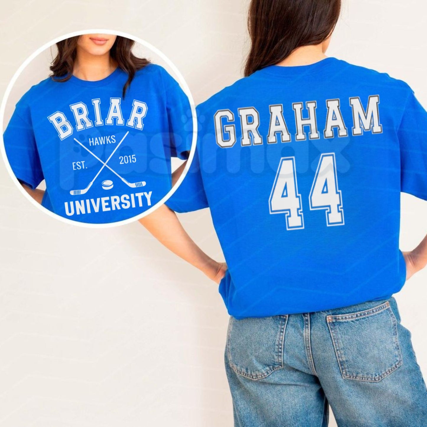 "Briar Hockey" Fictional University Crewneck – Retro Off-Campus Romance Book Club Graphic Tee-Pasimax
