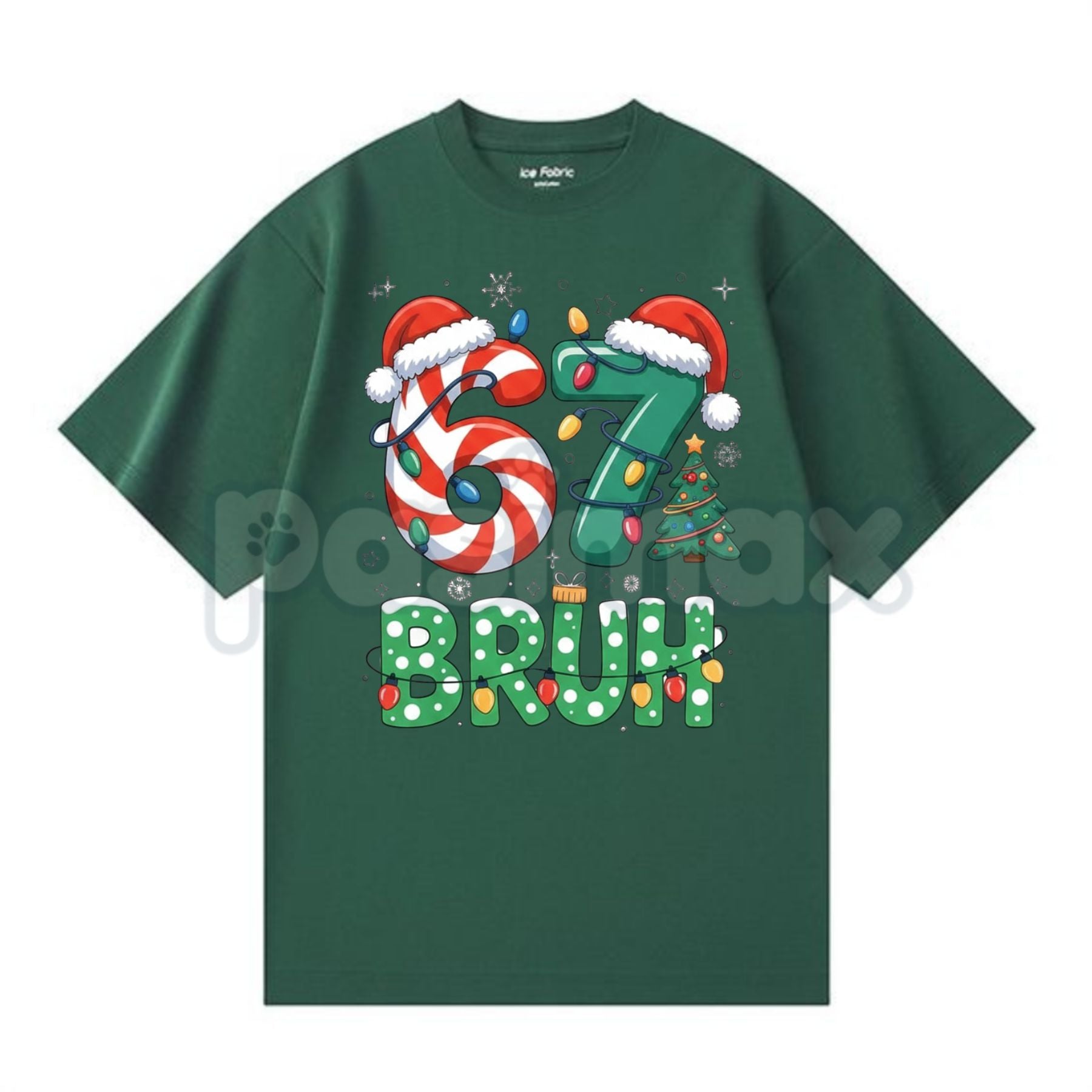 Bruh 67 Six Seven 6 7 Meme Christmas T-Shirt - Funny Gen Alpha Holiday Tee, Viral Internet Slang Kids Shirt, Unisex Boy Girl Gift-Pasimax