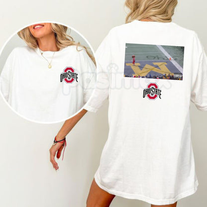 Brutus Buckeye Ohio Snow 2-Sided Unisex Shirt - Ohio State Mascot Winter Tee, OSU Fan Cold Weather Apparel, Buckeye Graphic Gift-Pasimax