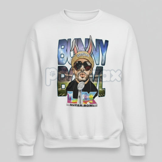 Bunny Bowl Super Bowl Sweatshirt | Cute Football Bunny Crewneck | Game Day Bunny Graphic Jumper | I'm Just Here for the Bunny Bowl Pullover | Retro Sports Aesthetic Shirt | Funny Super Bowl Gift-Pasimax