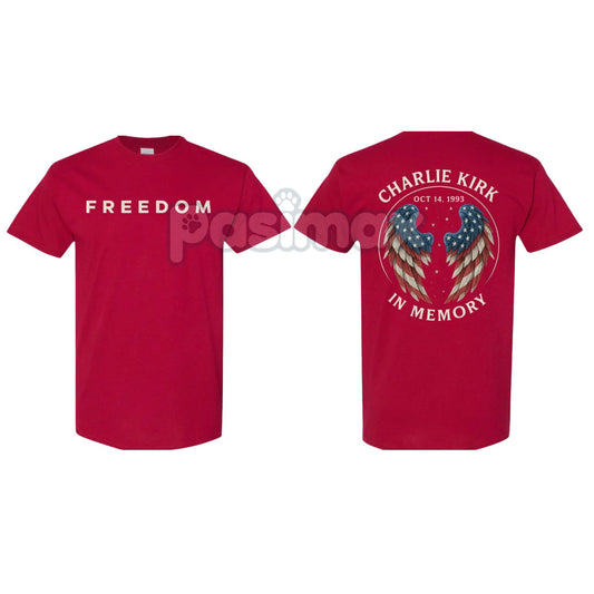 CJK Day Freedom Shirt - Oct 14th Birthday Tribute Tee, Patriotic Wings In Memory Design-Pasimax